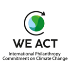 'We Act - International Philanthropy Commitment on Climate Change' logo